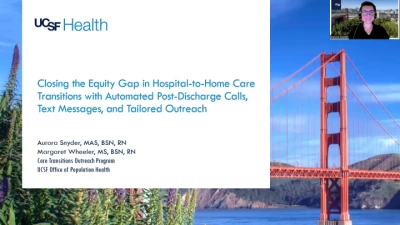 Thumbnail for Closing the Equity Gap in Hospital-to-Home Care Transitions with Automated Post-Discharge Calls, Text Messages, and Tailored Outreach