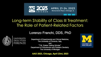 Thumbnail for Long-term Stability of Class III Treatment: The Role of Patient-related Factors