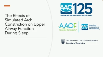 Thumbnail for Thomas M. Graber Award of Special Merit; Effects of Simulated Arch Constriction on Upper Airway Function During Sleep: Randomized Cross Over Trial