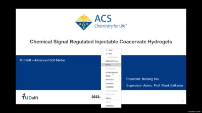 Thumbnail for Chemical signal regulated injectable coacervate hydrogels