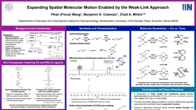 Thumbnail for Trans palladium(II) weak-link approach complexes bearing hemilabile diphenylphosphine-thioether ligands | Poster Board #611