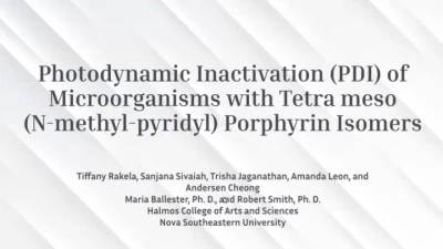 Thumbnail for Photodynamic Inactivation (PDI) of Microorganisms with Tetra meso (N-methyl-pyridyl) Porphyrin Isomers | Poster Board #412