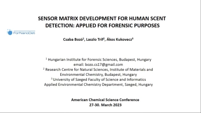 Thumbnail for Sensor matrix development for human scent detection: Application forensic purposes