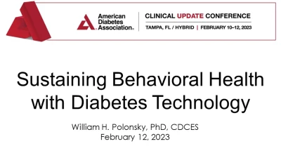 Thumbnail for Sustaining Behavioral Health with Diabetes Technology