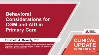 Thumbnail for Behavioral Considerations for CGM and AID in Primary Care