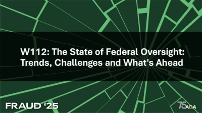 Thumbnail for W112: The State of Federal Oversight: Trends, Challenges and What's Ahead