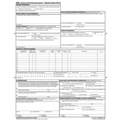Thumbnail for Dental Claim Form 2024 Bond Issue Pack of 250 (Loose-Leaf)