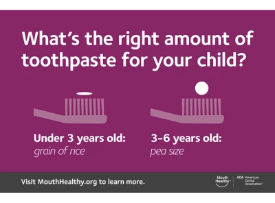 Thumbnail for Dental Recall Card – Rice and Pea Toothpaste Amounts