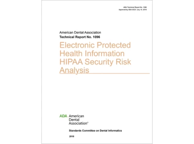 Thumbnail for ADA Technical Report No. 1096 Electronic Protected Health Information HIPAA Security