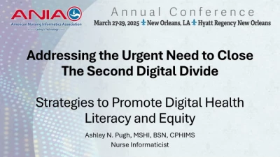 Thumbnail for Addressing the Urgent Need to Close the Second Digital Divide: Strategies to Promote Digital Health Literacy and Equity