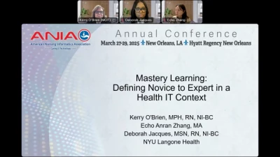 Thumbnail for Mastery Learning: Defining Novice to Expert in a Health IT Context