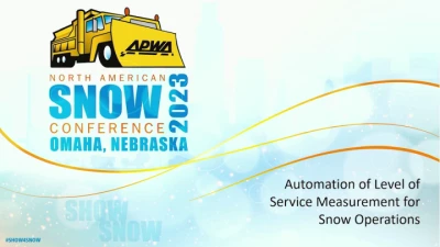 Thumbnail for Automation of Level of Service Measurement for Snow Operations