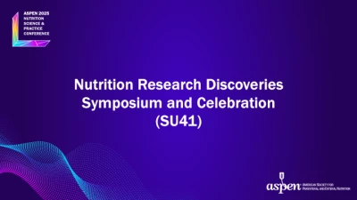 Thumbnail for Nutrition Research Discoveries Symposium and Celebration (SU41)