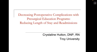 Thumbnail for Decreasing Post-Operative Complications with Presurgical Education Programs: Reducing Lengths of Stay and Readmissions