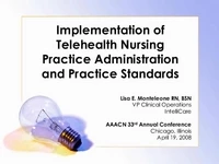 Thumbnail for Implementation of Telehealth Nursing Practice Administration and Practice Standards