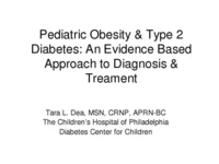 Thumbnail for Pediatric Obesity and Type 2 Diabetes: An Evidence-Based Approach to Diagnosis and Treatment/Growing Research in Ambulatory Care Nursing