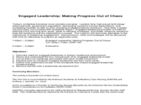 Thumbnail for Engaged Leadership: Making Progress Out of Chaos