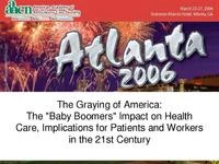 Thumbnail for The Graying of America: The "Baby Boomers" Impact on Health Care, Implications for Patients and Workers in the 21st Century