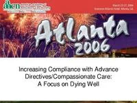 Thumbnail for Increasing Compliance with Advance Directives/Compassionate Care: A Focus on Dying Well