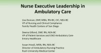 Thumbnail for Nurse Executive Leadership in Ambulatory Care