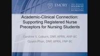 Thumbnail for Academic-Clinical Connection: Supporting Registered Nurse Preceptors for Nursing Students