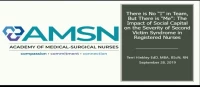 Thumbnail for There Is No "I" in Team, But There Is "Me": The Impact of Social Capital on the Severity of Second Victim Syndrome in Registered Nurses