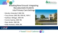 Thumbnail for Breaking New Ground: Integrating Baccalaureate Students into Primary Care Settings (Rapid Fire)