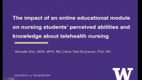Thumbnail for Evaluation of an Online Educational Module on Nursing Students' Perceived Abilities and Knowledge about Telehealth Nursing