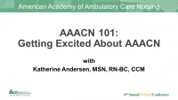 Thumbnail for AAACN 101: Getting Excited About AAACN