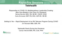 Thumbnail for Telehealth Rapid Fire Sessions