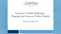 Thumbnail for America's Health Rankings - Shaping the Future of Public Health
