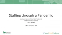Thumbnail for Patient/Staff Education SIG - Staffing in a Pandemic: Lessons Learned and Implemented Plans