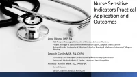 Thumbnail for Nurse-Sensitive Indicators: Practical Applications/Outcomes