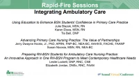 Thumbnail for Integrating Ambulatory Care Rapid Fire Sessions