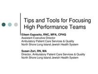 Thumbnail for Tips and Tools for Focusing High Performance Teams