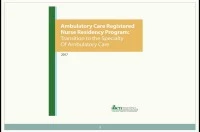 Thumbnail for Ambulatory Care RN Residency Program: Implementation Strategies