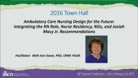 Thumbnail for Ambulatory Care Nursing Design for the Future: Integrating the RN Role, Nurse Residency, NSIs, and Josiah Macy Jr. Recommendations
