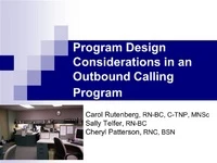 Thumbnail for Program Design Considerations in an Outbound Calling Program