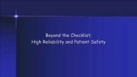 Thumbnail for High Reliability and Patient Safety