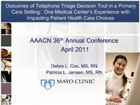 Thumbnail for Outcomes of Telephone Triage Decision Tool in a Primary Care Setting: One Medical Center's Experience with Impacting Patient Health Care Choices