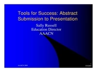Thumbnail for Tools for Success: Abstract Submission to Presentation