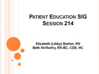 Thumbnail for Patient Education SIG