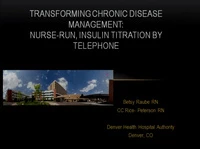 Thumbnail for Transforming Chronic Disease Management: Nurse-Run, Insulin Titration by Telephone