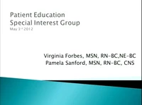 Thumbnail for Patient Education SIG