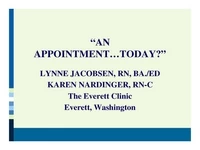 Thumbnail for In-Brief - An Appointment Today? * Meeting Demand for Patient Appointments in Safety Net Clinics * Utilizing Drop-in Group Medical Appointments (DIGMAs) in a Primary Care Setting