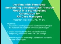 Thumbnail for Leading with Synergy® - Embedding a Professional Practice Model in a Standardized Orientation for Care Managers