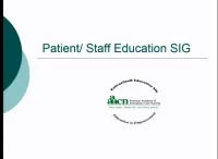 Thumbnail for Patient/Staff Education SIG