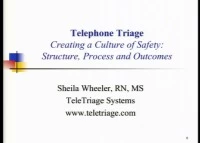 Thumbnail for Creating a Culture of Safety: Telephone Triage Structure, Process, and Outcomes