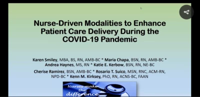 Thumbnail for Nurse-Driven Modalities to Enhance Patient Care Delivery during the COVID-19 Pandemic