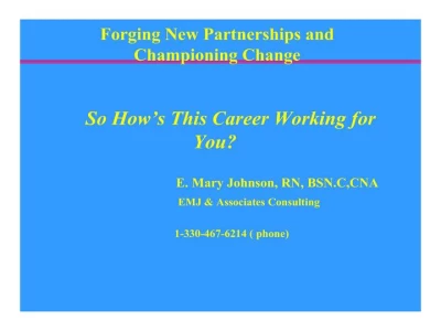 Thumbnail for So How's this Career Working for You?
